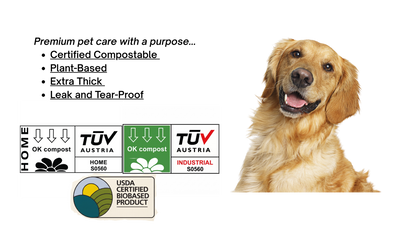 Compostable Dog Waste Bags | 3 Pack Bundle |360 count | ASTM 6500 and OK Compost Certified
